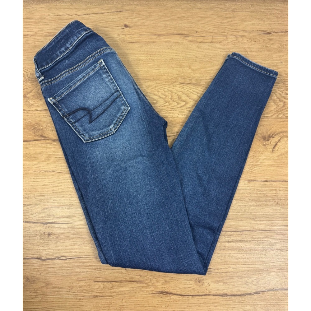 American Eagle Super Stretch Jeans Womens 0 Dark Wash Skinny Denim